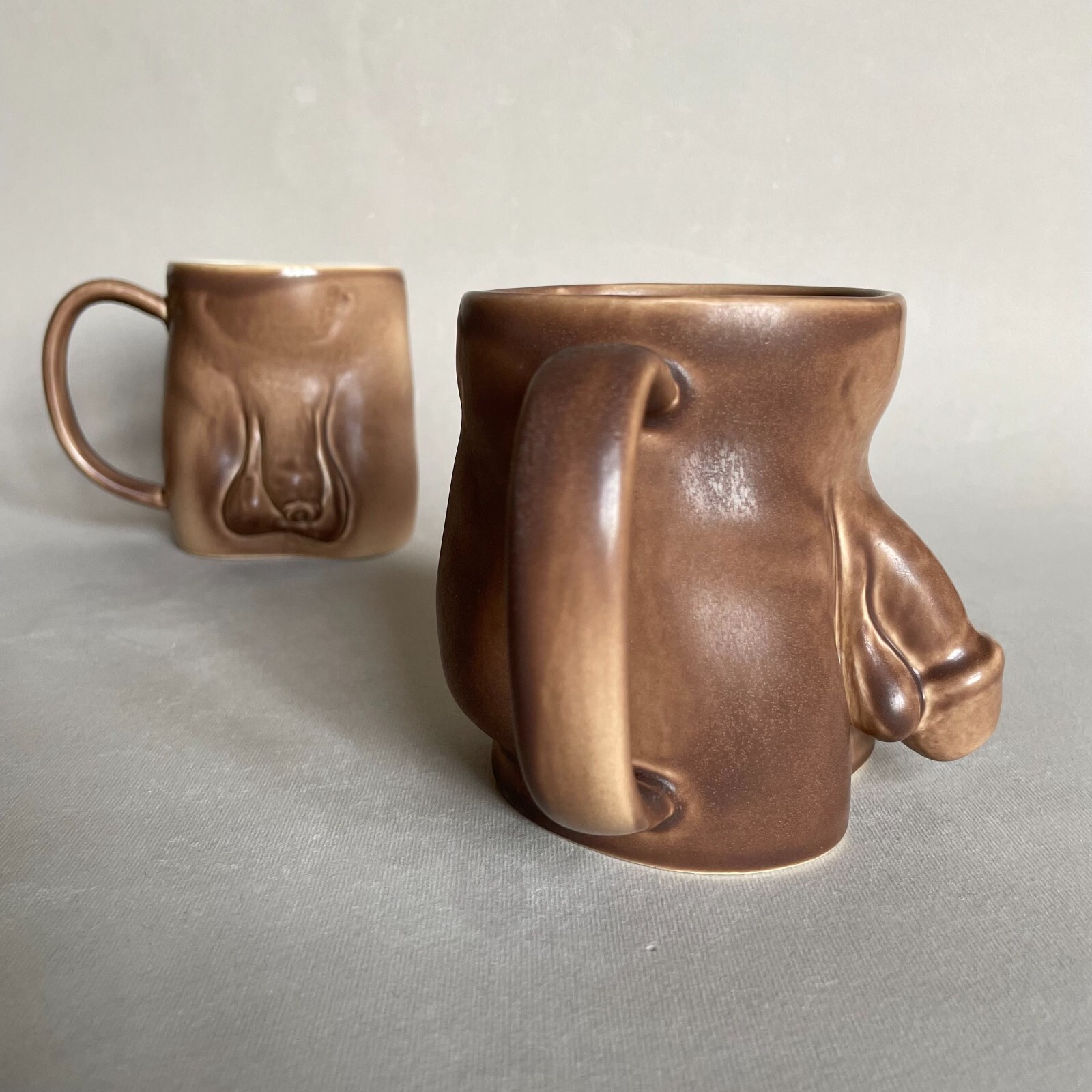 Penis Handmade Ceramic Coffee Tea Mugs – 400 ml. Strongman or Relaxman style