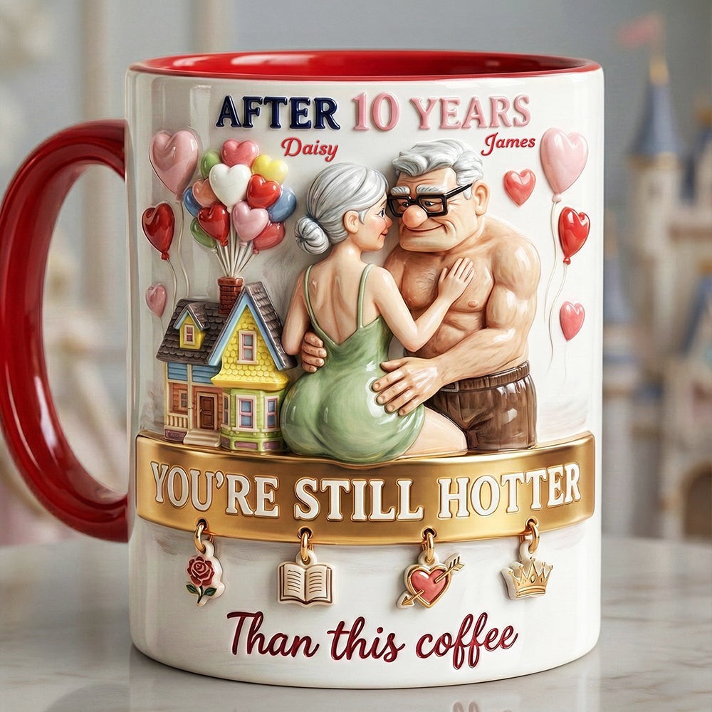 Personalized Funny Old Couple Coffee Accent Mug – Gifts For Couple, Anniversary