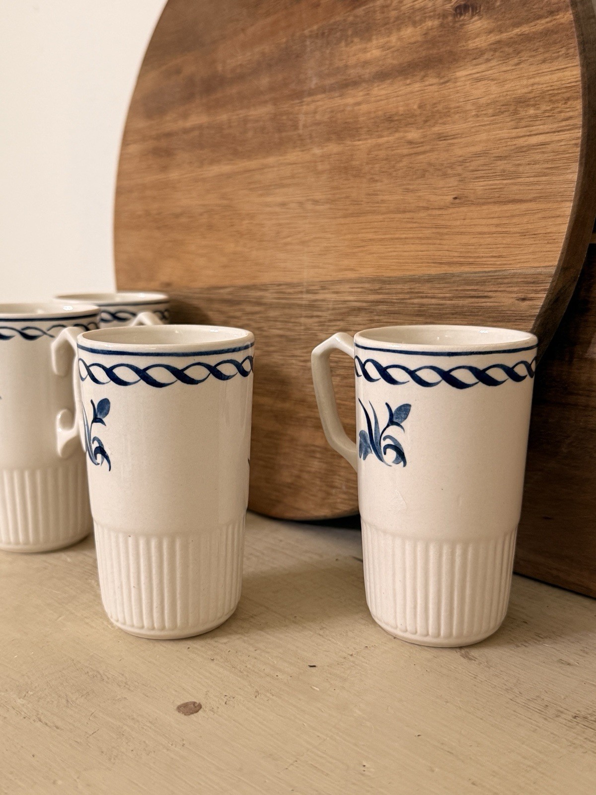 Adams BALTIC BLUE Old Marks Irish Coffee Cups Set Of 4