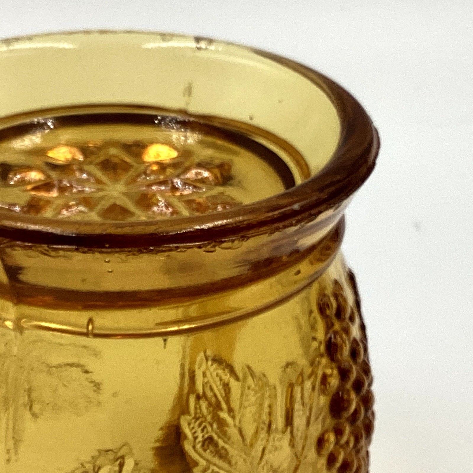 EAPG Bryce Brothers Amber Glass Mug Grape Bunch
