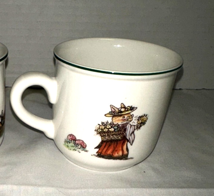 (Set of 2) Villeroy & Boch FOXWOOD TALES “Picnic” MUGS/Cups (Luxembourg)