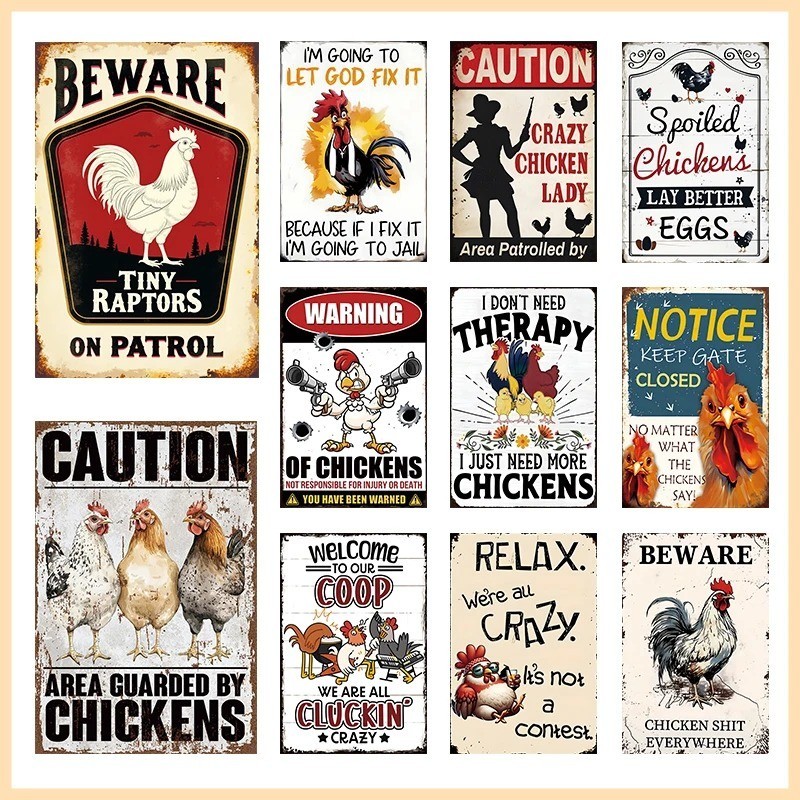 Funny Chicken Gift Tin “I’m Going to Let God Fix It” Christian Gift Chicken