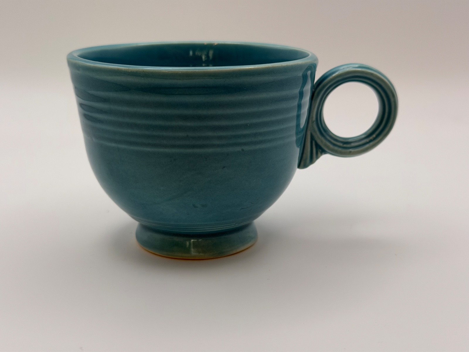 Vintage Fiesta Fiestaware Ring Handle Teacup Footed Cup Lot of 5 Cool Colors HLC