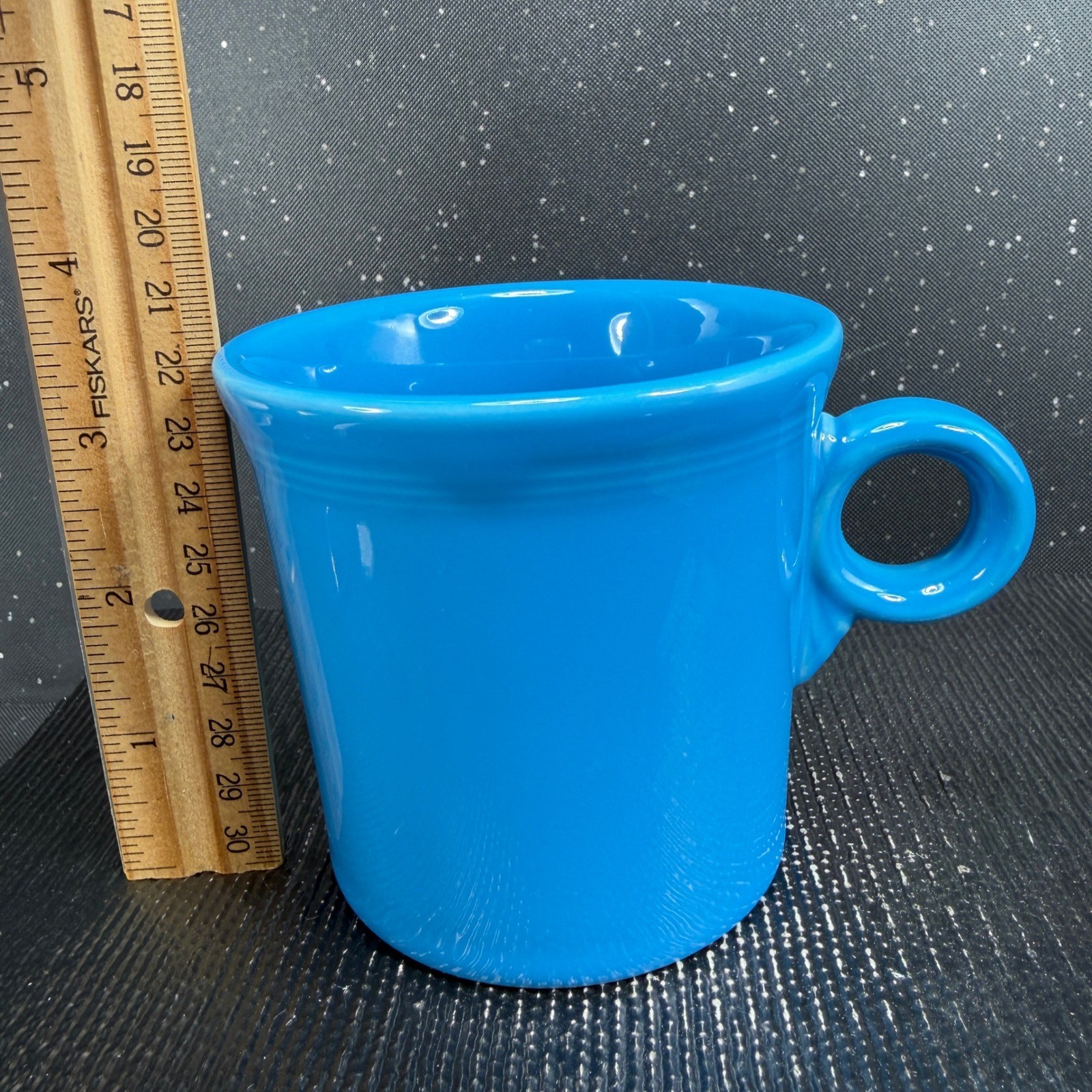 Fiesta Blue Ring Handle Mug Cup Homer Laughlin USA 3.5in Ceramic Coffee Cup