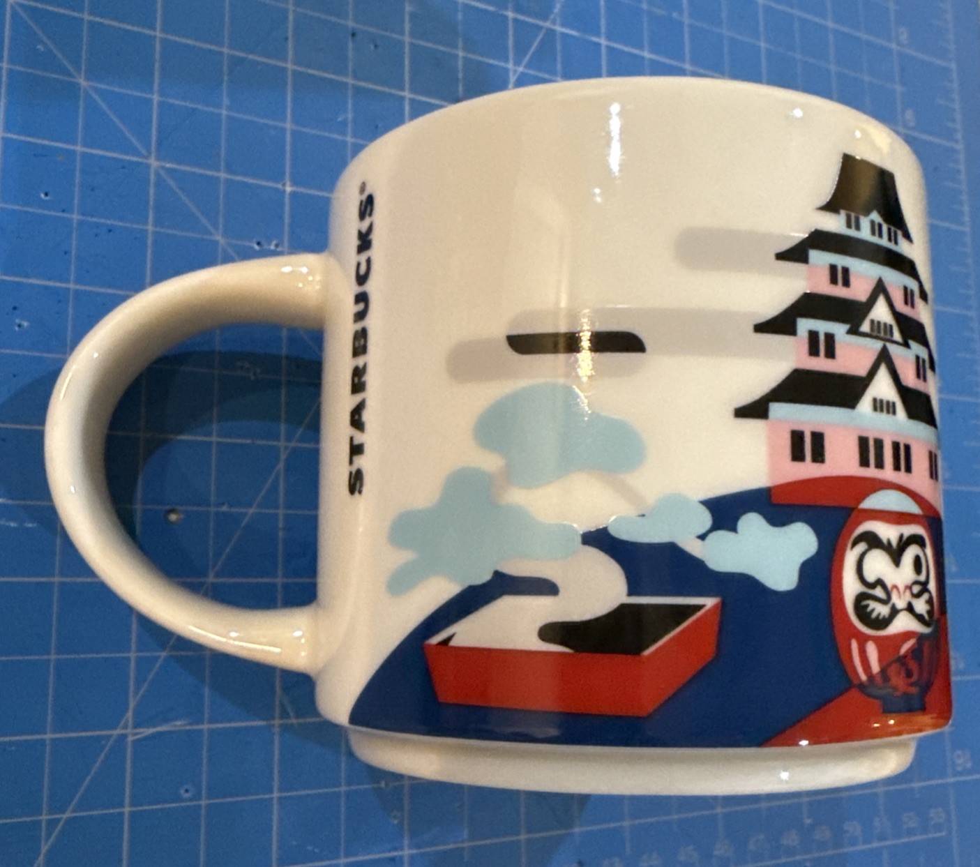 Starbucks You are Here Japan Mt Fuji Sakura Coffee City Mug 14Oz Daruma
