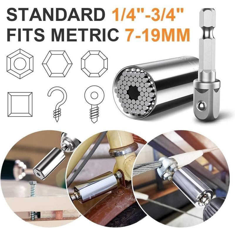 Universal Socket Tool Set Power Drill Adapter Gift Dad Men Perfect Gadgets New