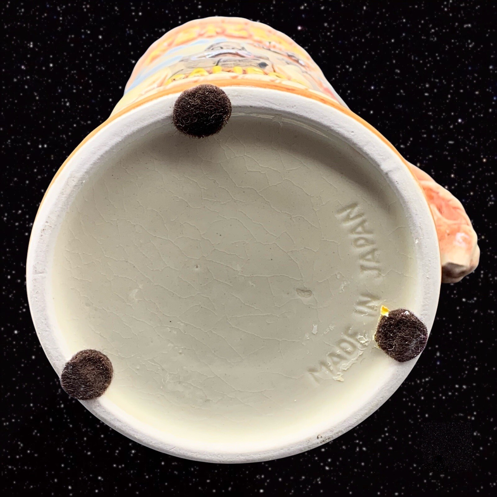 Vintage Ceramic Universal Studios California Collapsing Bridge Stein Mug Japan