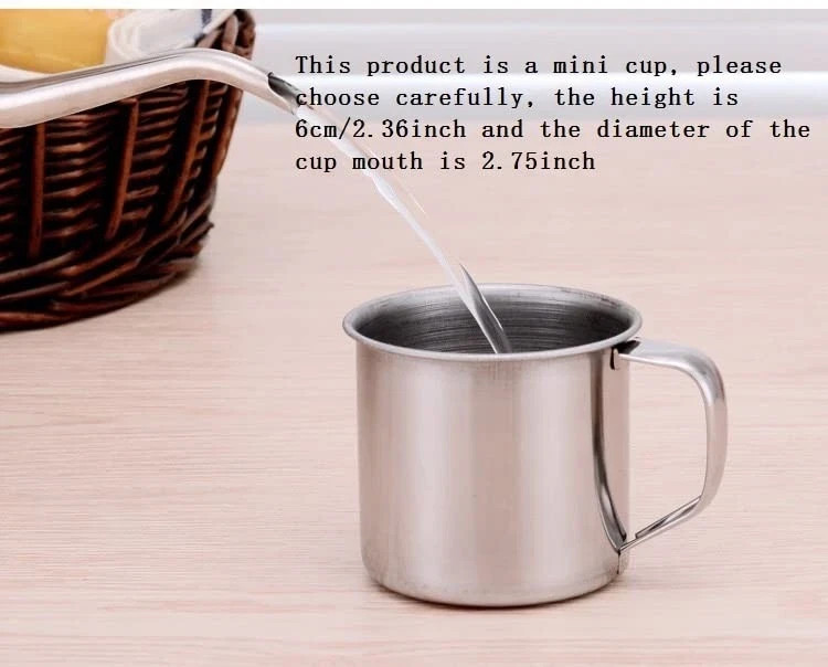 Stainless Steel Coffee Cup With Handle 6 Pcs Camping Cup 4oz Stainless Steel Esp