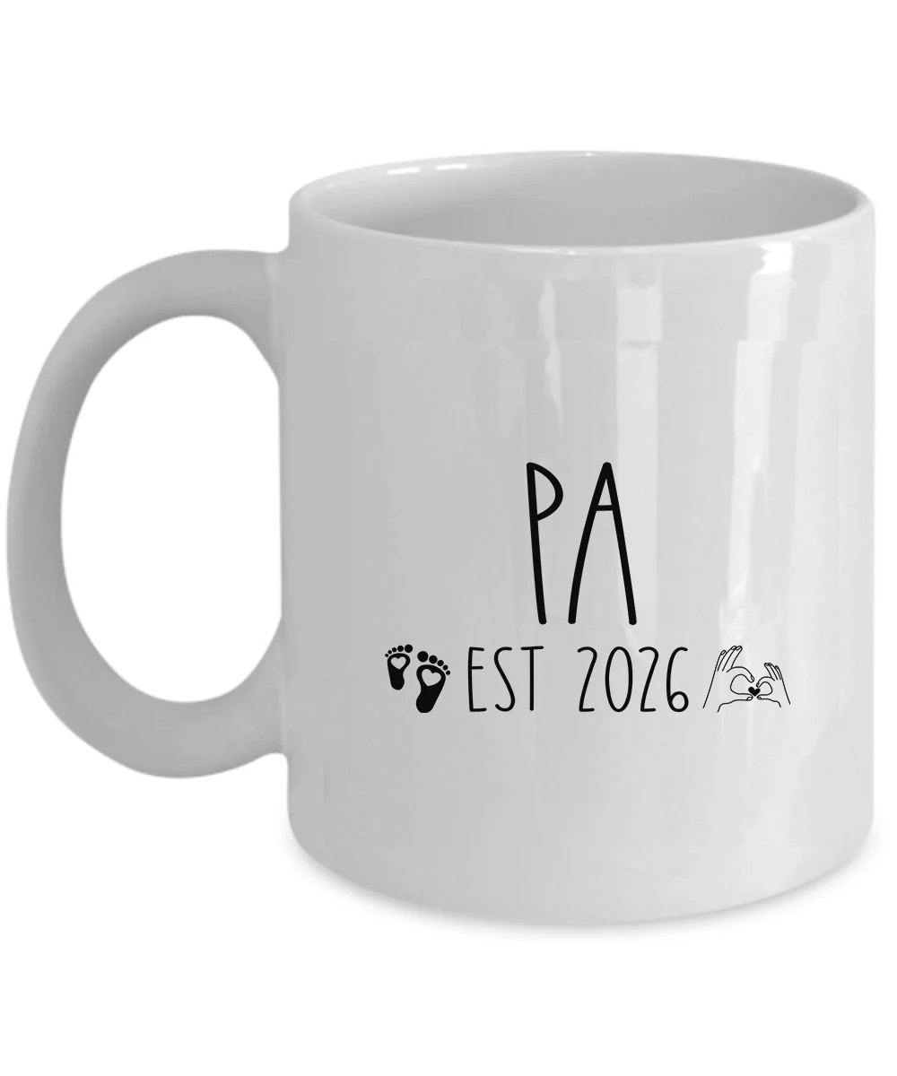 Pa EST 2026 Coffee Mug Funny Pa Tea Cup Father’s Day Christmas Gift For Him