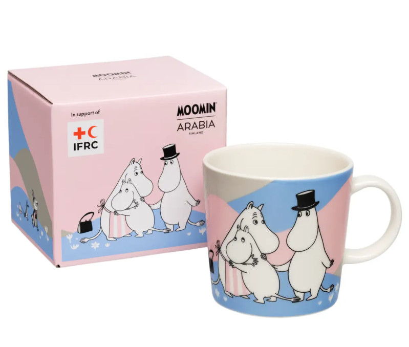 [5 mugs] Moomin ARABIA Home at Last Mug Cup 0.3L Red Cross Japan New w/Box
