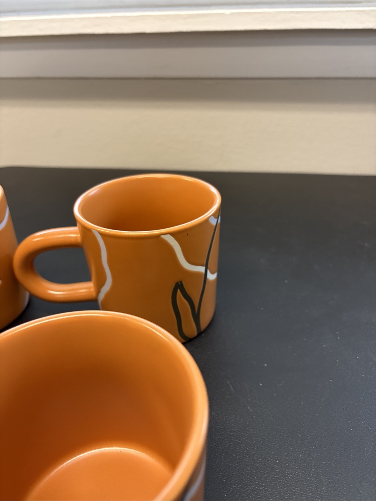 set of 4 Black History Month orange coffee mug