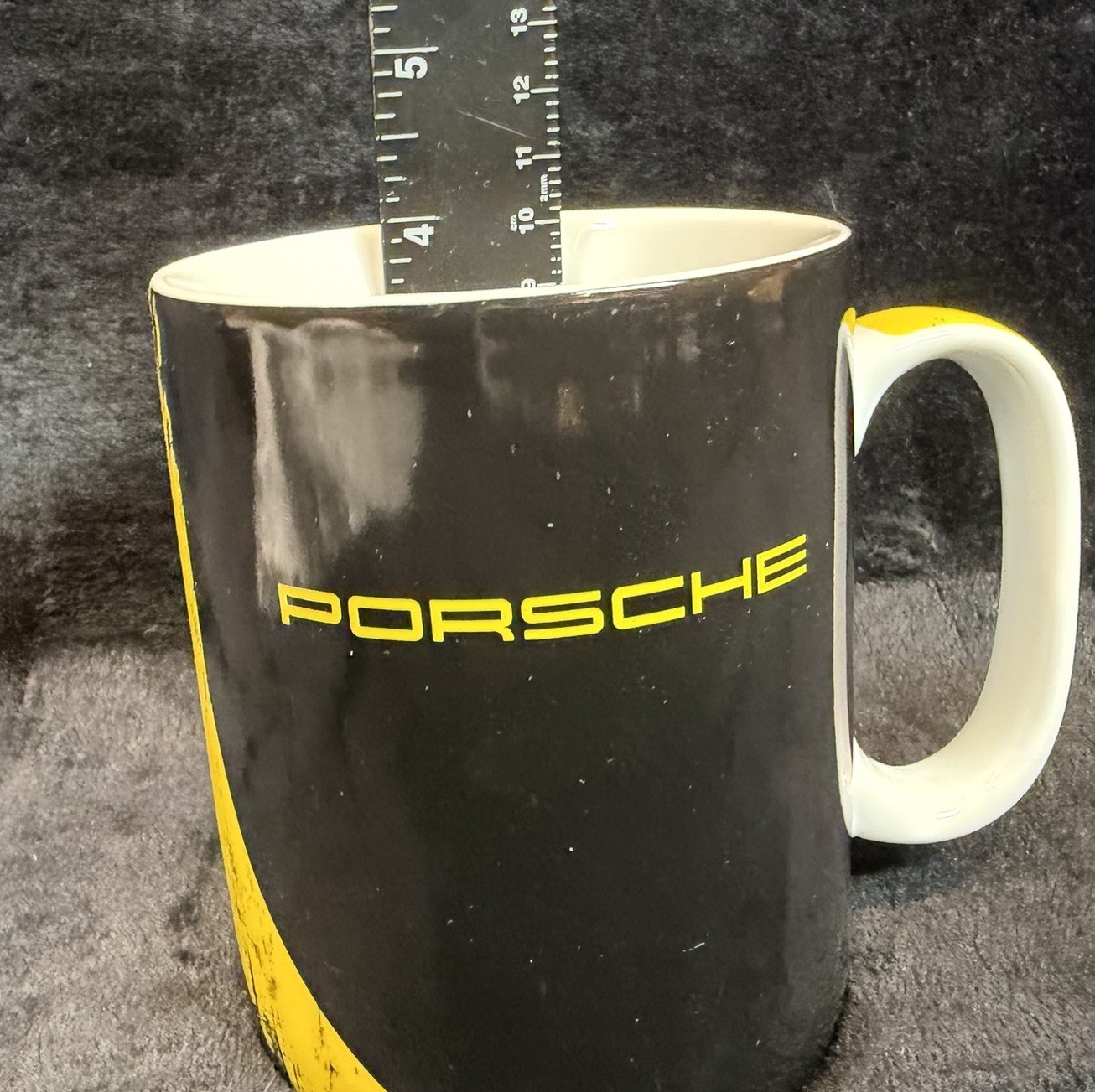 Porsche Black Matte Coffee Mug Germany 14oz Numbered 9800/10000 Limited Edition