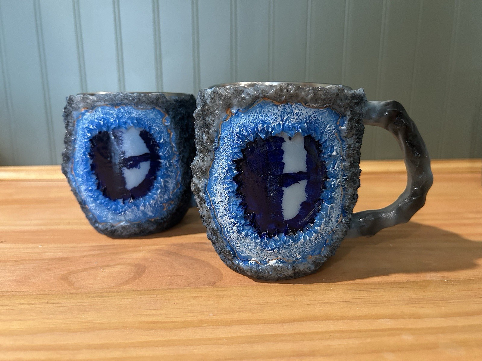 Geode Resin Mug Set w/ Stainless Steel Insert- Fantasy Crystal Barware