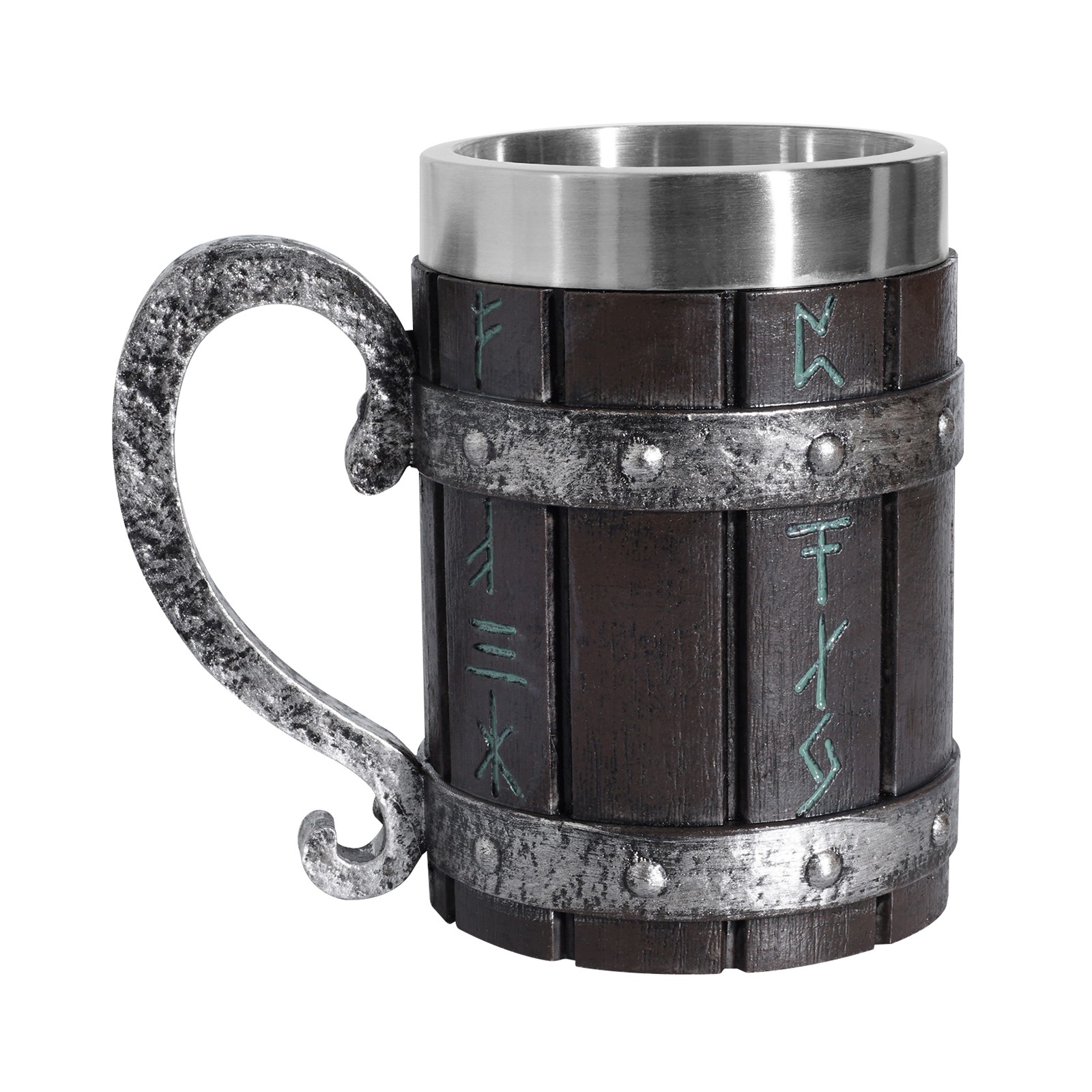Viking Beer Mug Max 20oz 201 Stainless Steel Heavy Mug w/ Handle Easy To Hold