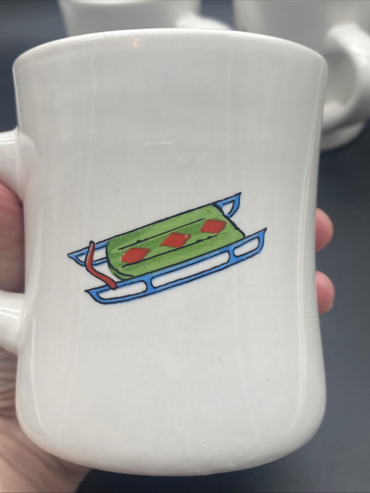 Designpac Winter Snow Sports Diner Style Coffee Mugs Set Of 4