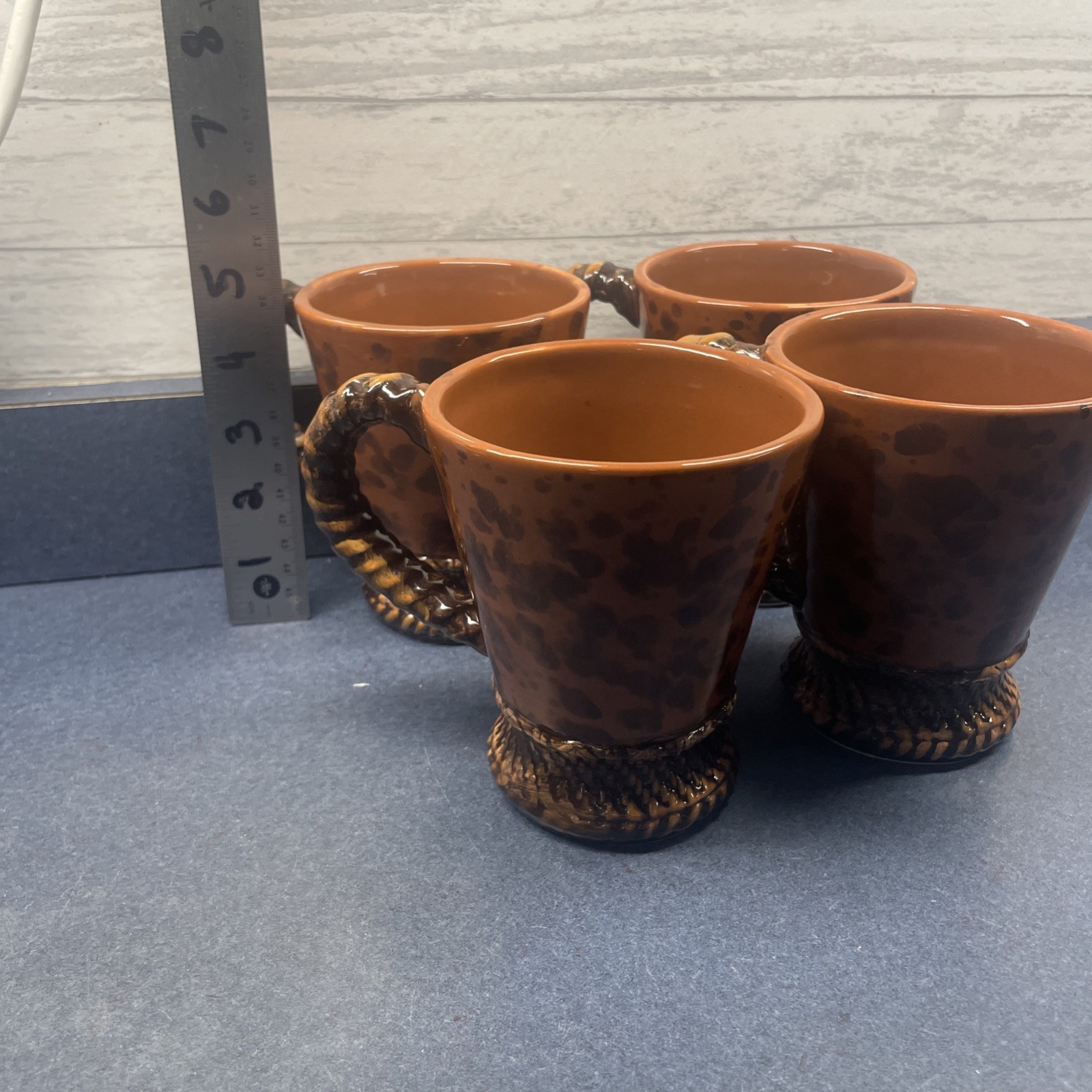 4 Ernest Hemingway Dinnerware Collection Kenya Animal Print Key West Mugs Cups