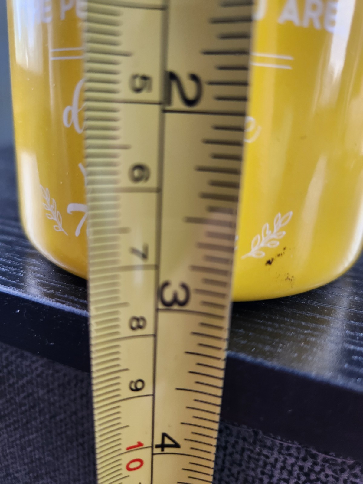 New Enamel ‘May You Be Proud’ Mug Cup Yellow outside White inside unbrand