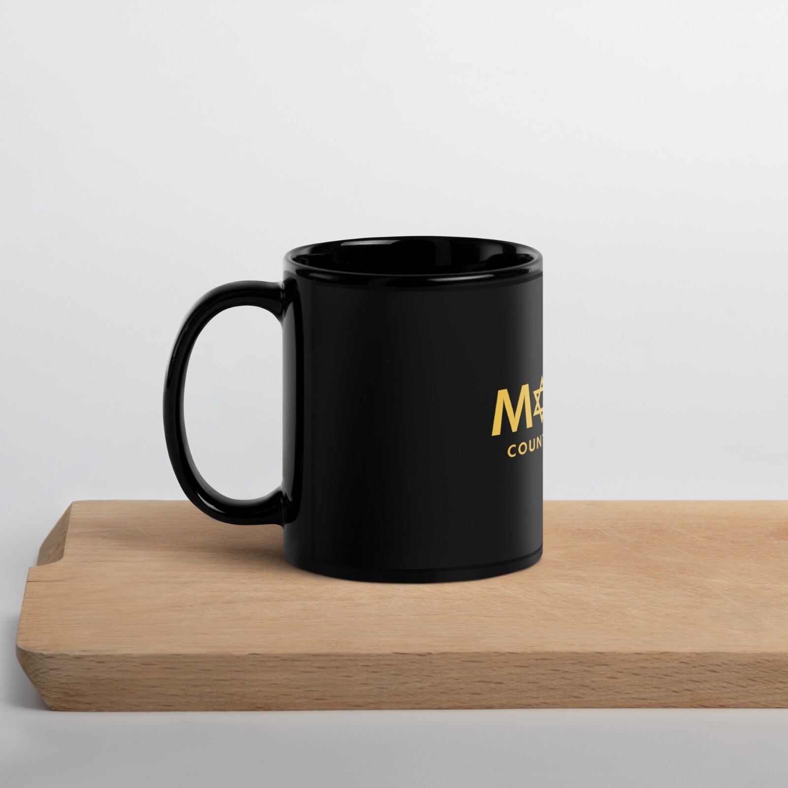 Mossad Counter Terror Unit Black Glossy Mug