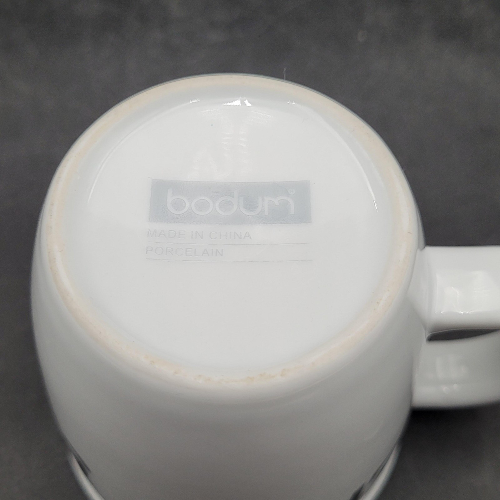 Bodum Danish-Swiss “Enjoy Your Coffee” White Ceramic Coffee Tea Mug Cup