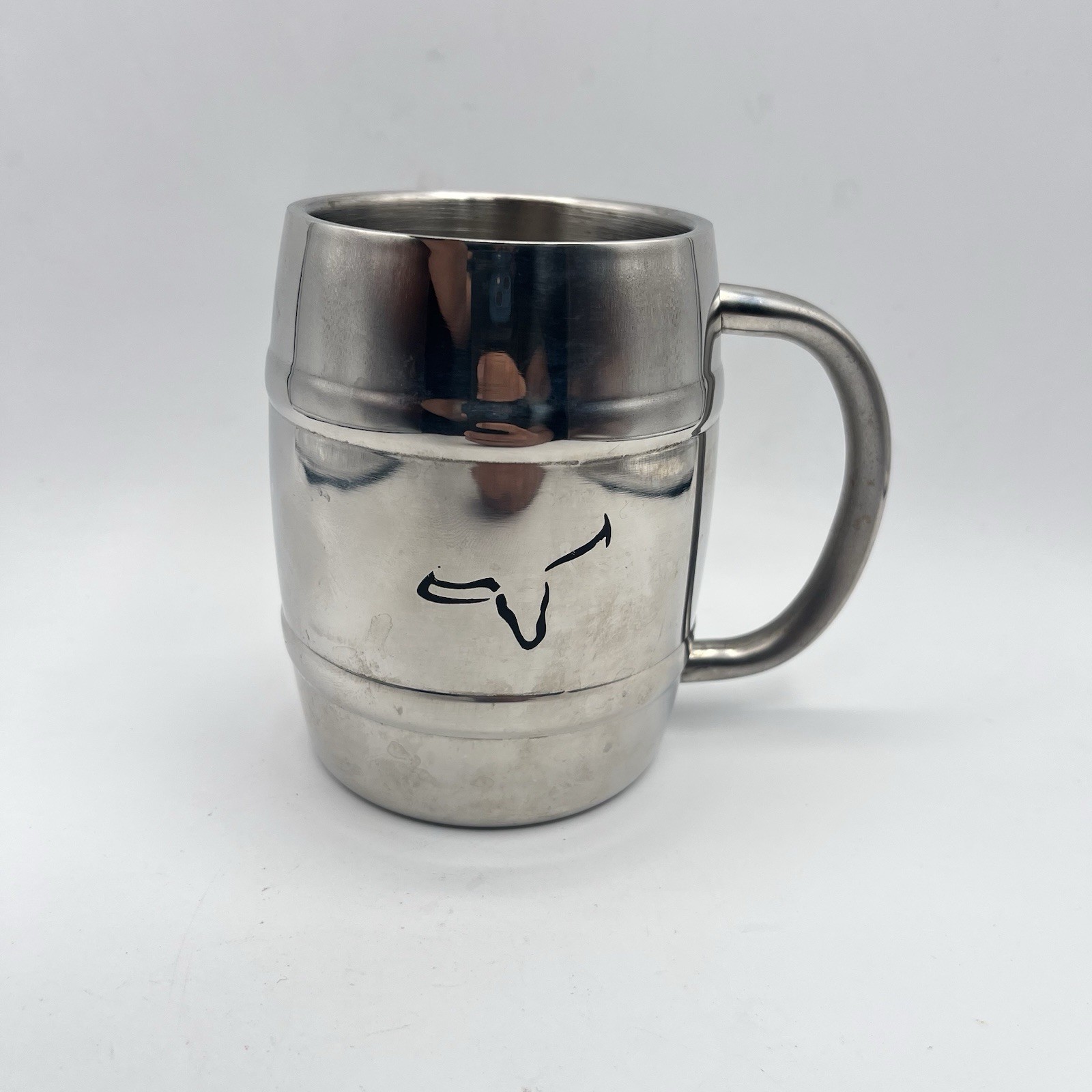 Longhorn Steakhouse Logo Stainless Steel Barrel Mug Cup