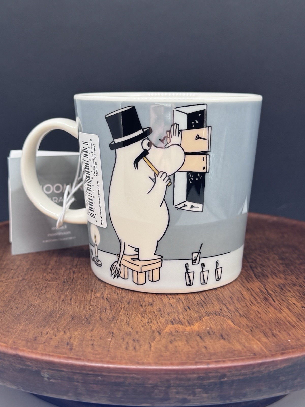 Arabia Moomin Mug 10oz Moominpappa Grey