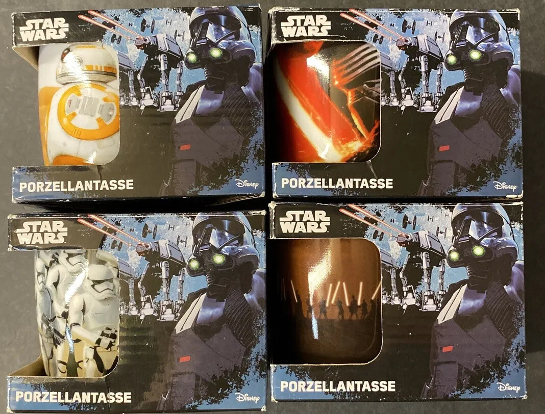 4 – Star Wars Porzellantasse Mug 250 ml New Germany GEDA Labels