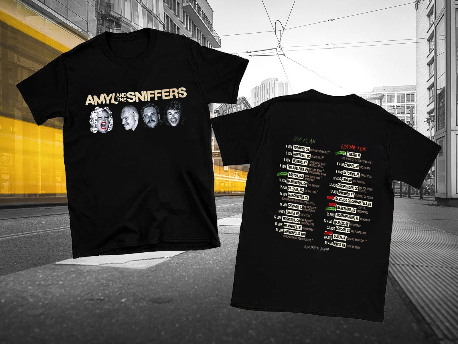 New Hot Amyl And The Sniffers 2 Sides On 2026 Tour Black S to 5XL Shirt CA100