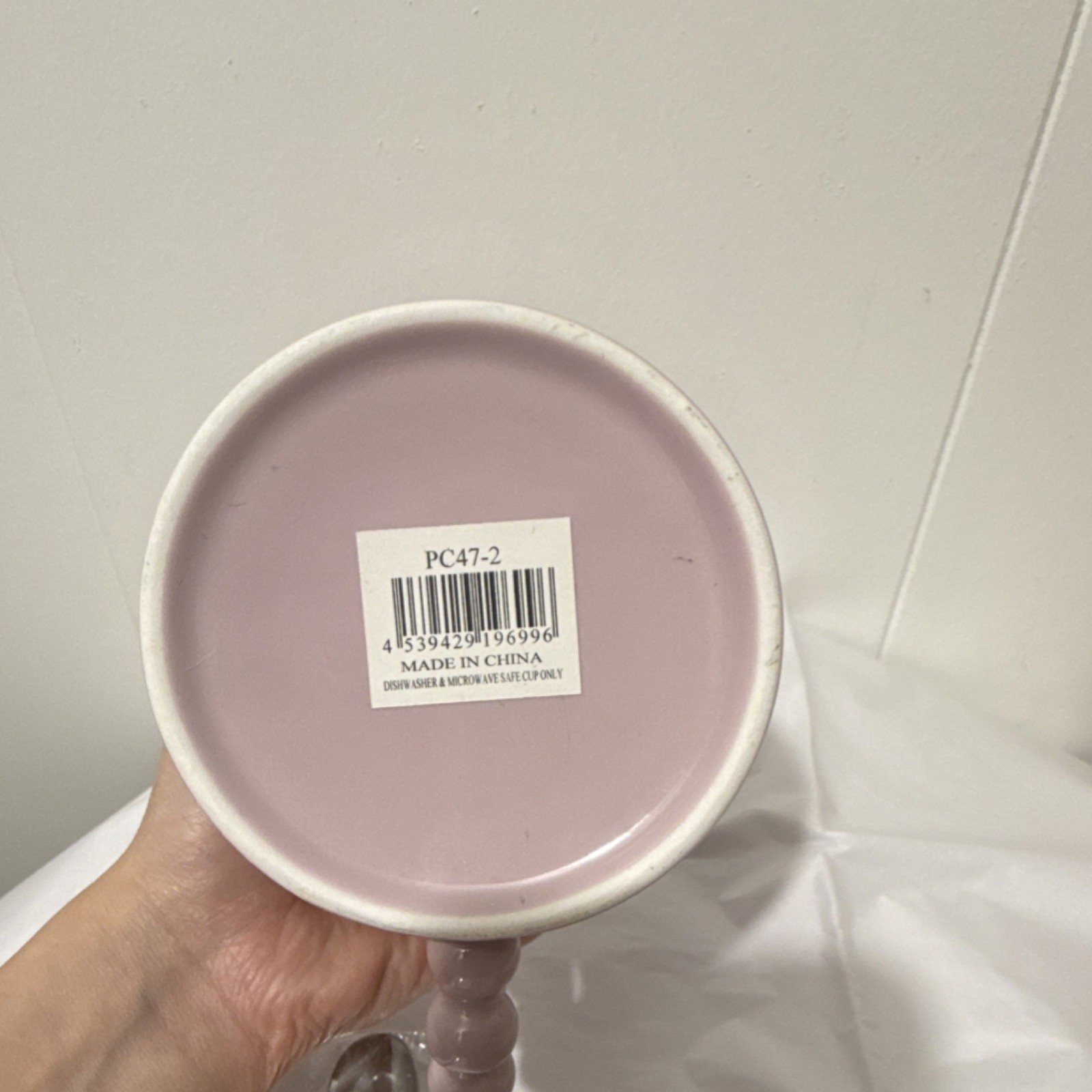 Cartoon Bunny Pink Ceramic Coffee Mug Set Three-Piece with Lid Spoon PC47-2