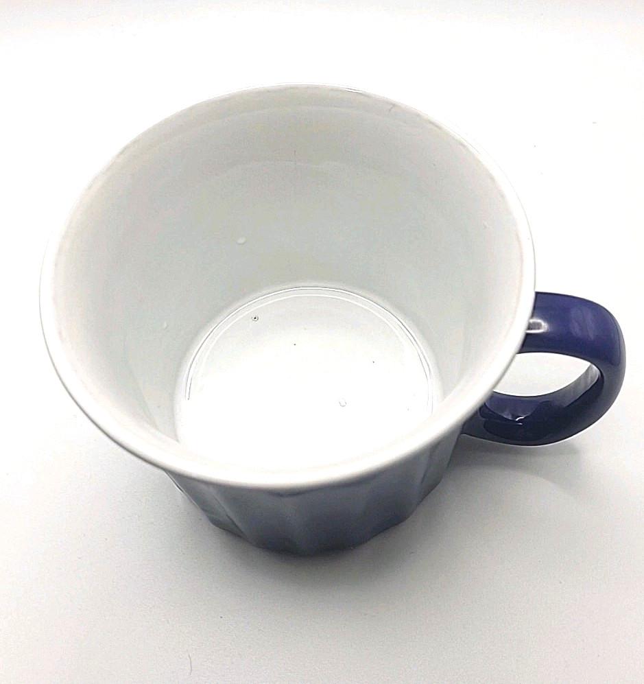 Soup Coffee Mug Blue Stoneware Ribbed Good Cook 20 Oz Dishwasher Microwave Safe