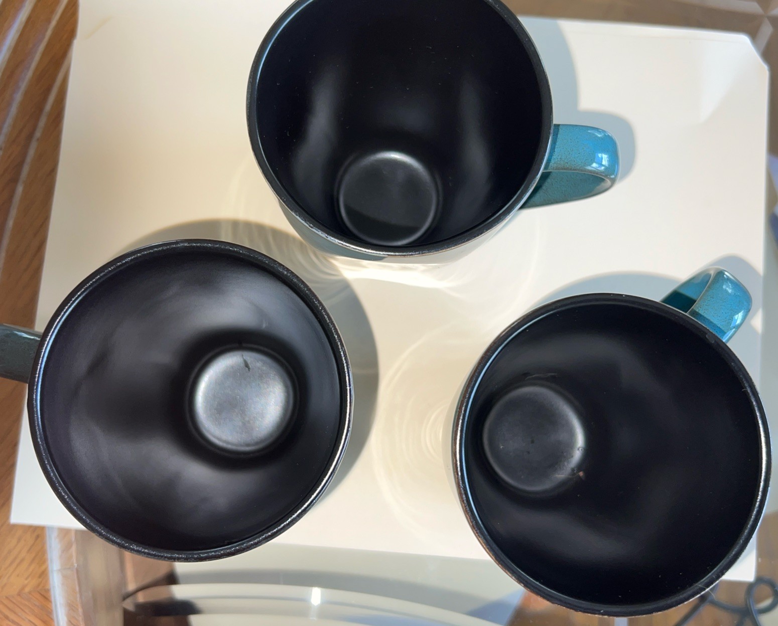 Set of 3 Gibson Elite Stoneware Coffee Mug Teal Color 12oz