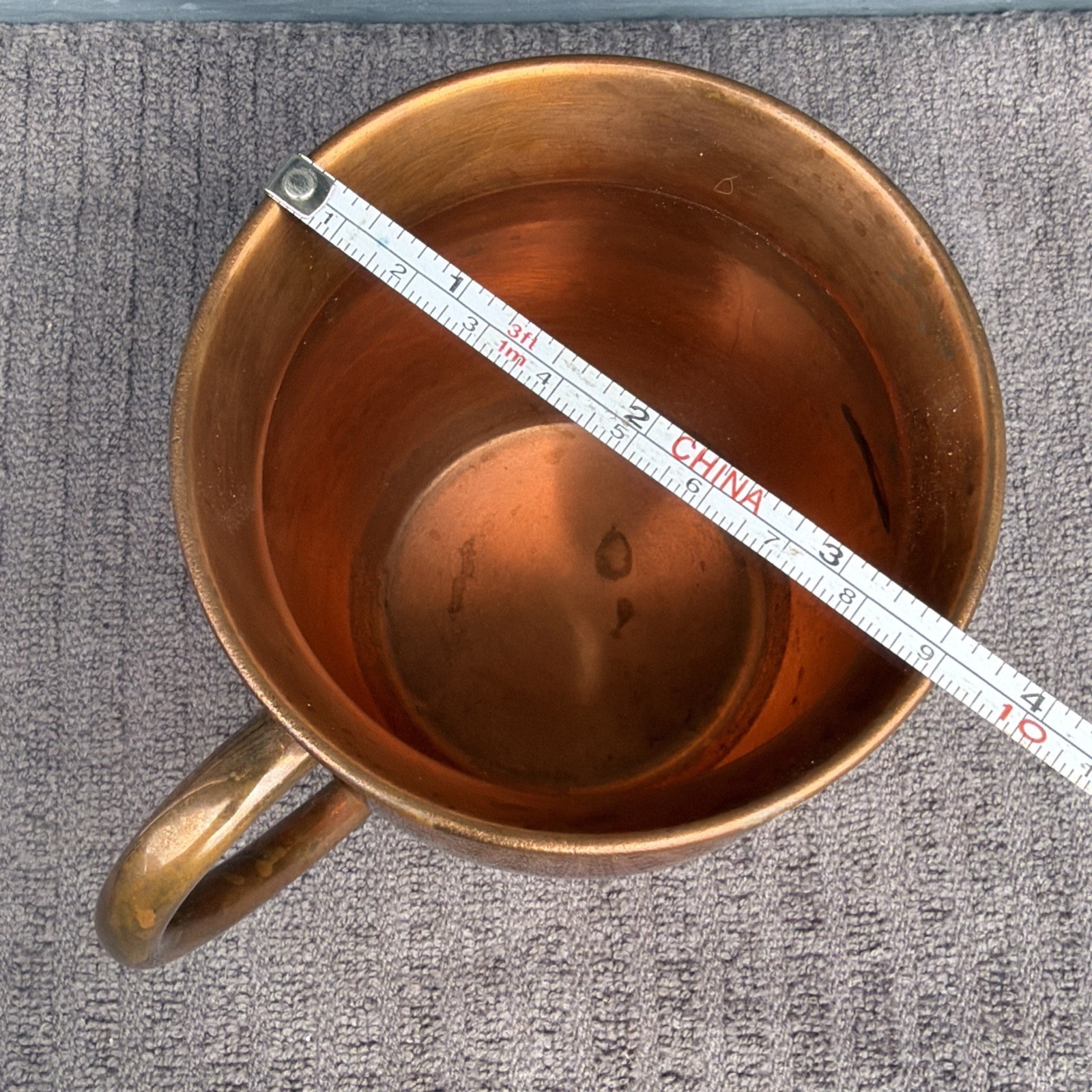 4” VTG Old Dutch International Mosco Mule Copper Mug 16 oz Marked ODI 11 Patina