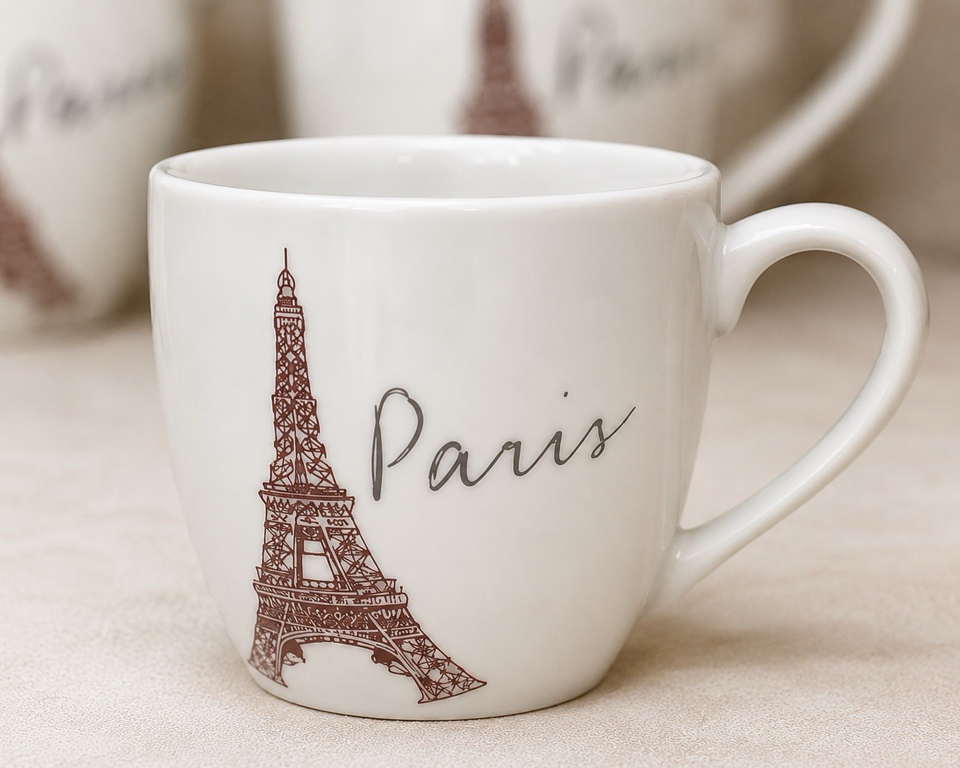 Sur La Table Eiffel Tower Paris France Tea Espresso Coffee Cup ~ Set Of 4