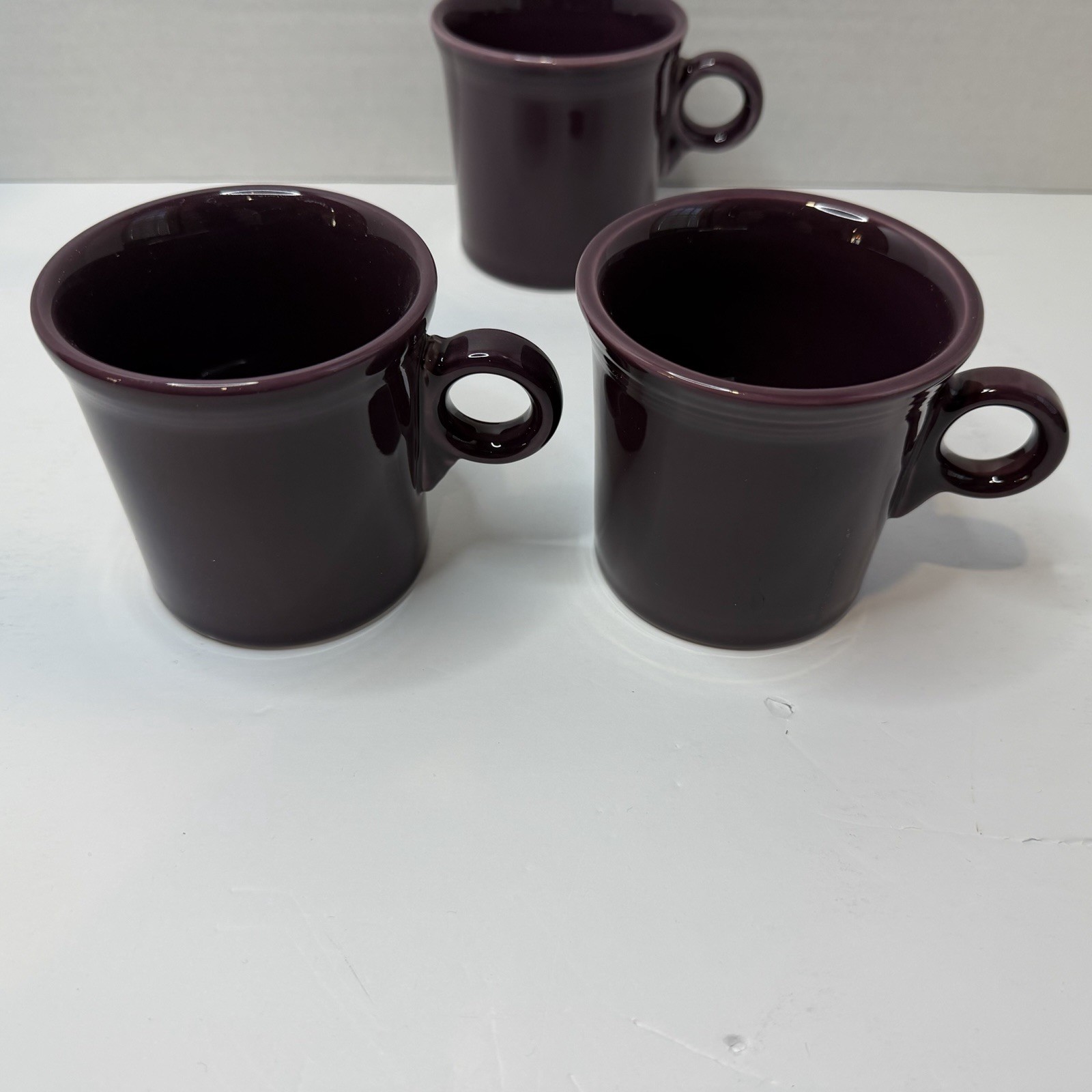 FIESTAWARE Retired Classic Ring Handle 10 1/4 OZ Mug MULBERRY Set Of 5