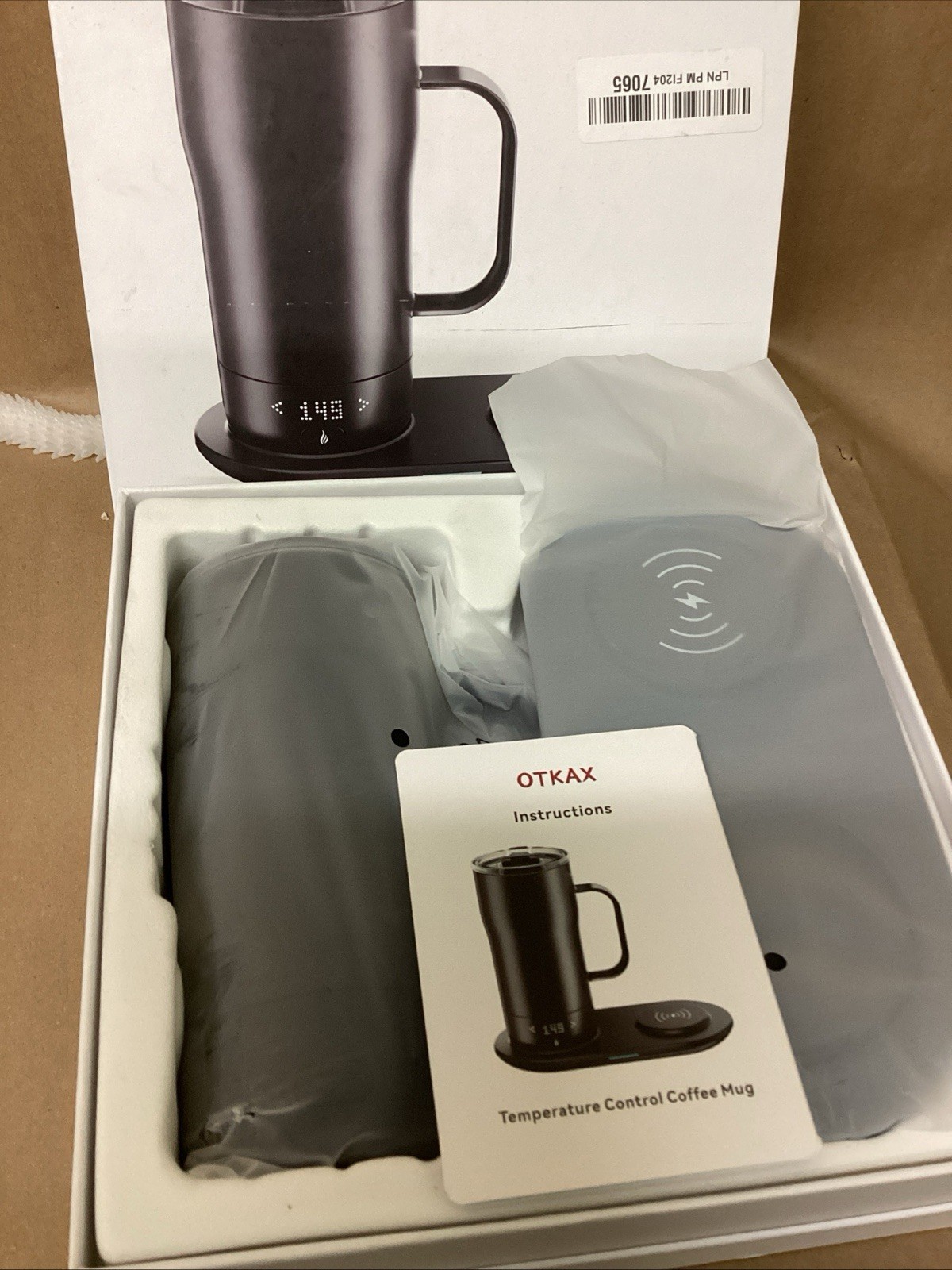 OTKAX Temperature Control Heated Coffee Mug – 18oz – Wireless Charger