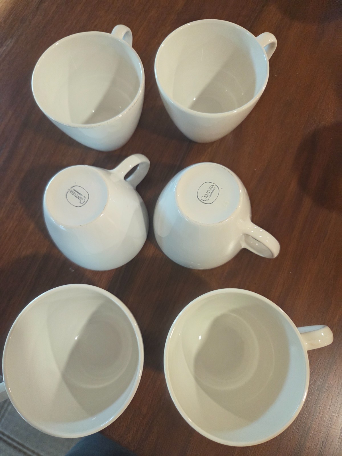 Centura by Corning 6 white cups 8 fl oz euc vintage