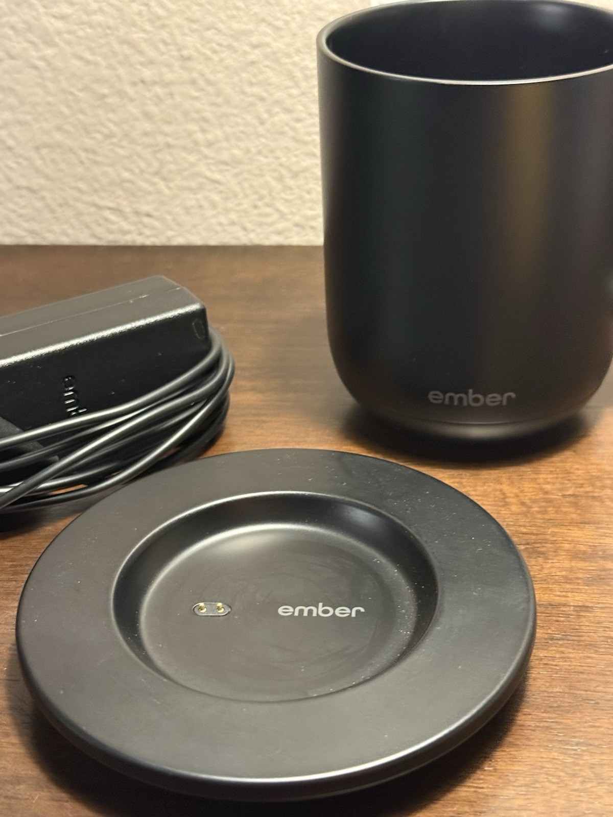 Ember Mug 2 Black 10 oz CM19 Temperature Control Smart Heated Cup Charging Base