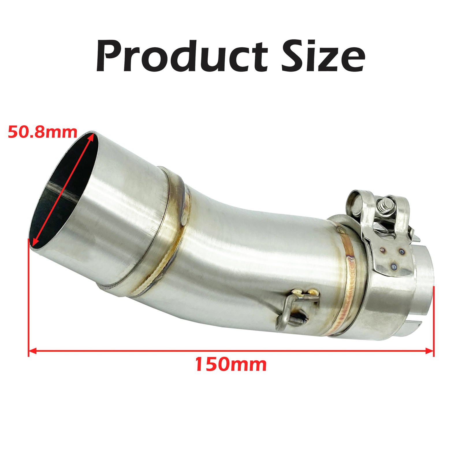 Motorcycle Exhaust Adapter Slip On Middle Link Pipe For System Connection