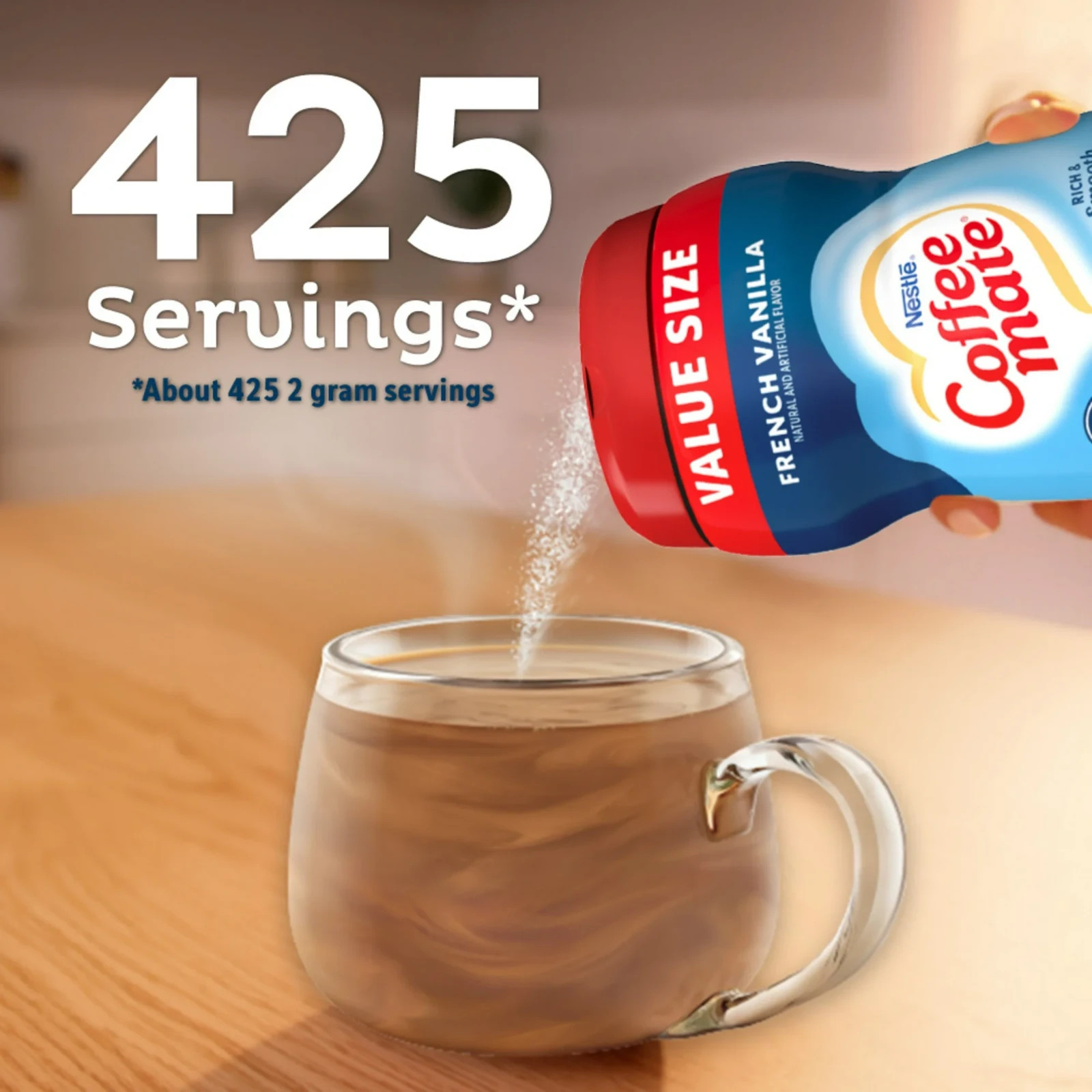 Nestle Coffee mate French Vanilla Powder Coffee Creamer, 30 oz, Free Delivery