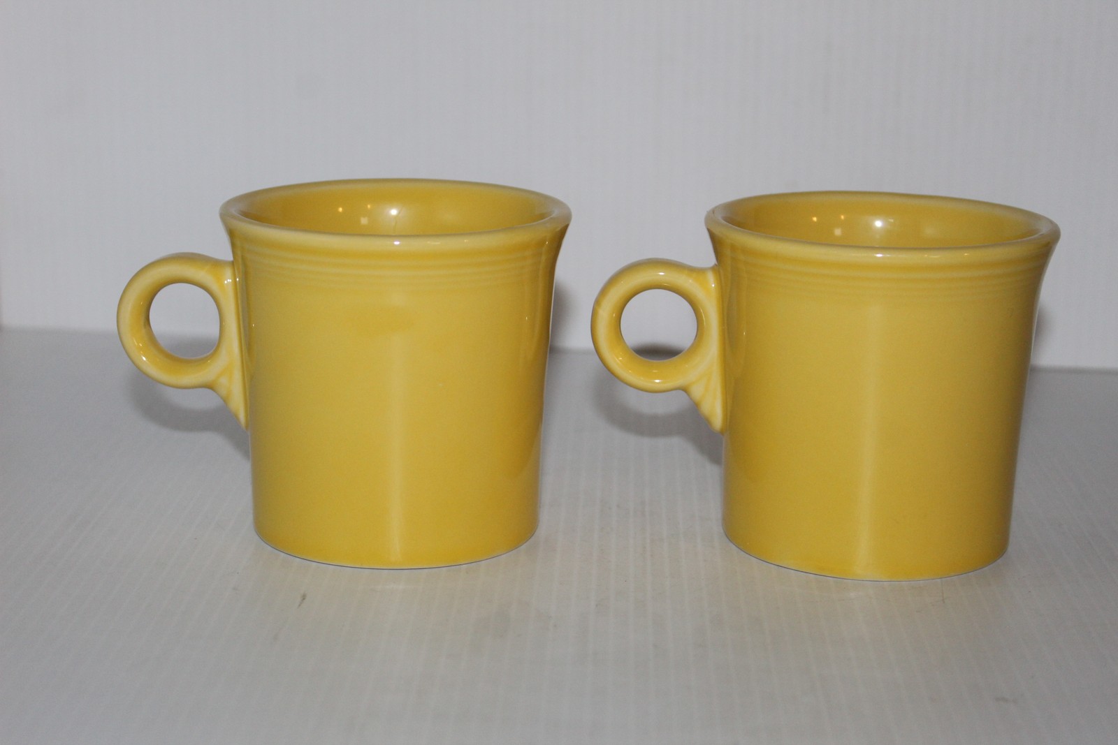 Fiesta Fiestaware Yellow Coffee Mug Cup Set of 2 HLC USA Dinnerware