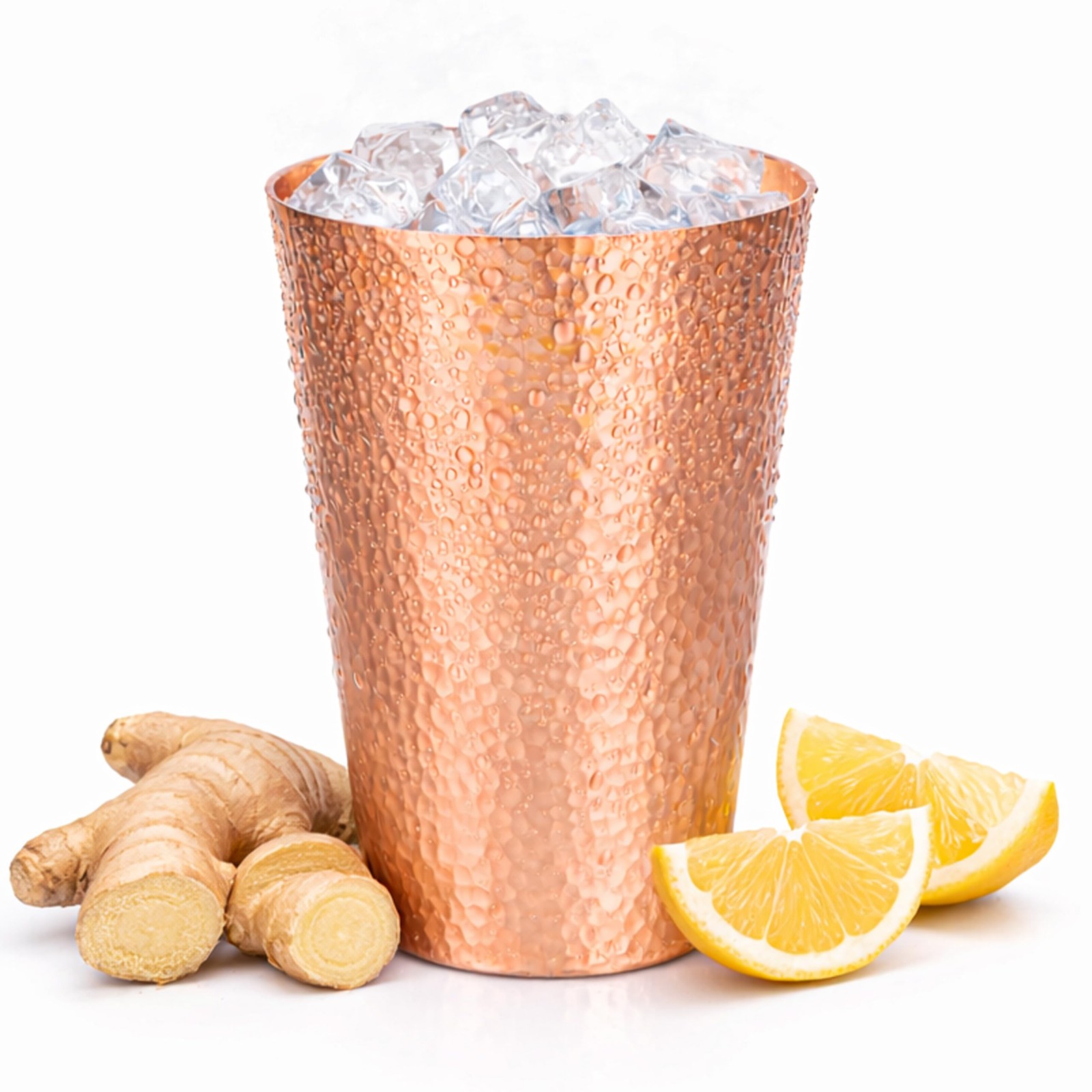 Pure Copper Cups for Drinking, 100% Copper Heavy Tumbler for Hammered,18.5 Ounce