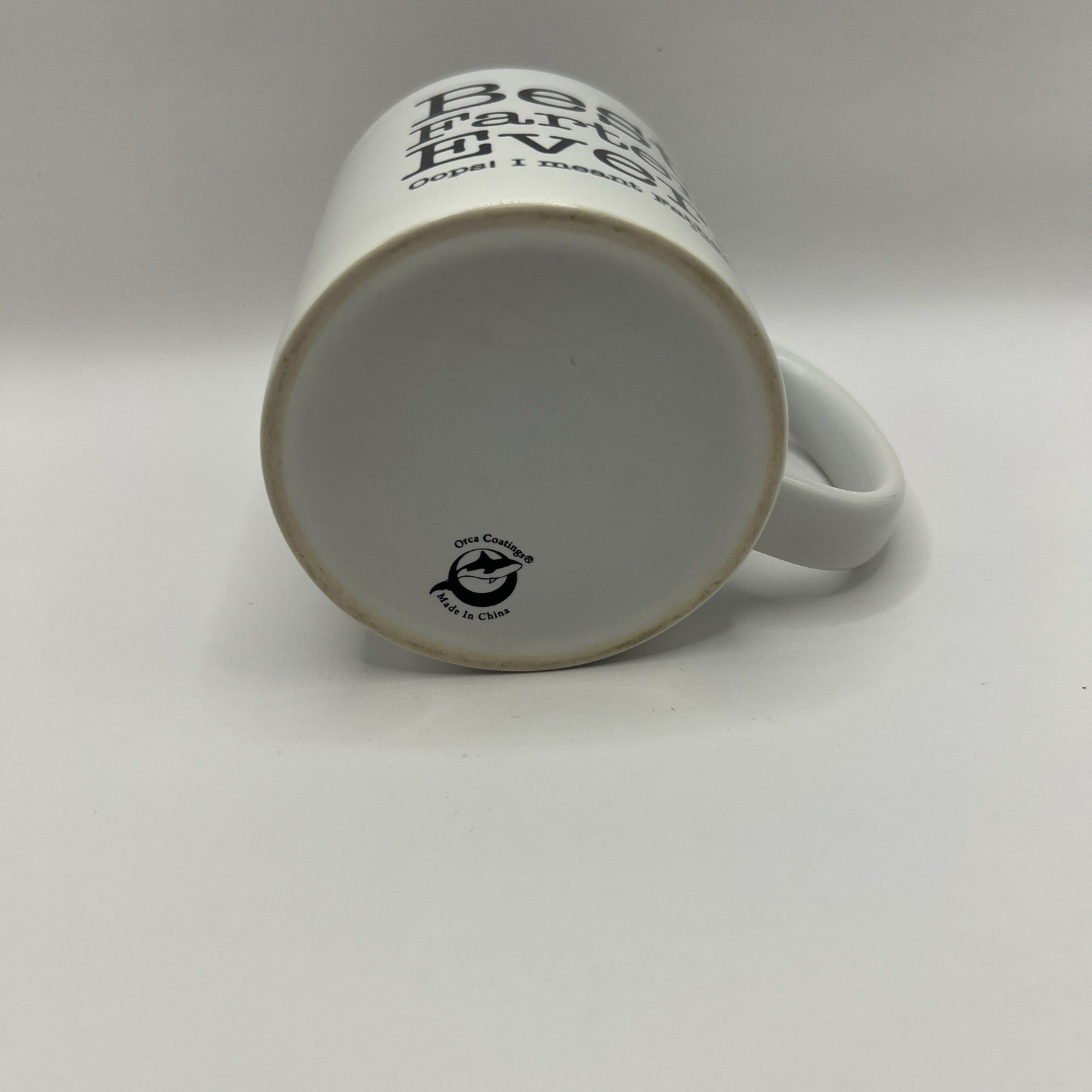 Dad Coffee Mug “Best Farter Ever. Oops! I meant Father.” White 14oz. Gift