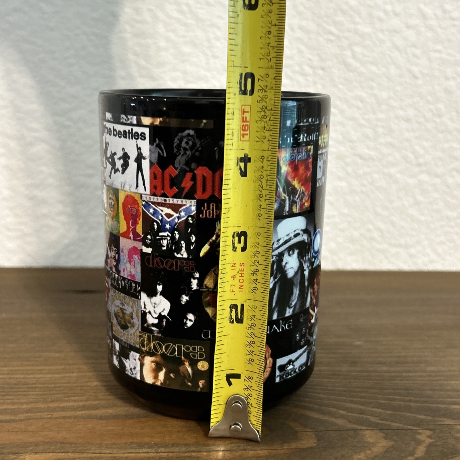 Classic Rock Bands Cover Art Coffee Mug Zeppelin Stones Ramones Doors AC/DC 14oz