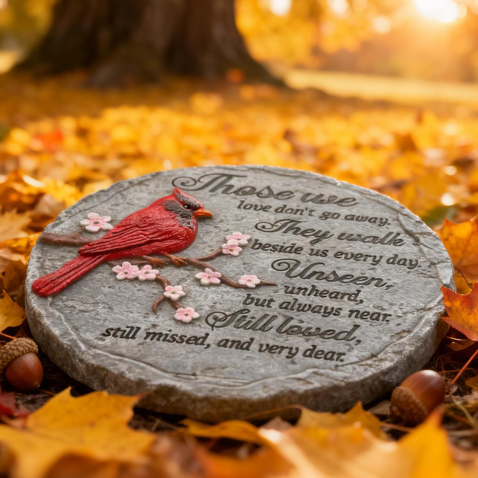 Memorial Garden Stones Red Cardinal Sympathy Gifts for Loss of Loved One – Fa…