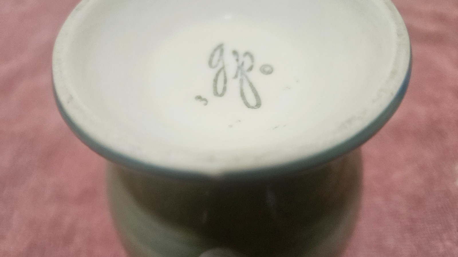 ‡ ☕ Gail Pittman Polka Dot Pale Green Ceramic Coffee Mug • 8 fl oz (1 cup)