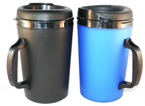 2 Foam Insulated 34 oz. Thermo Serv Travel Coffee Mugs