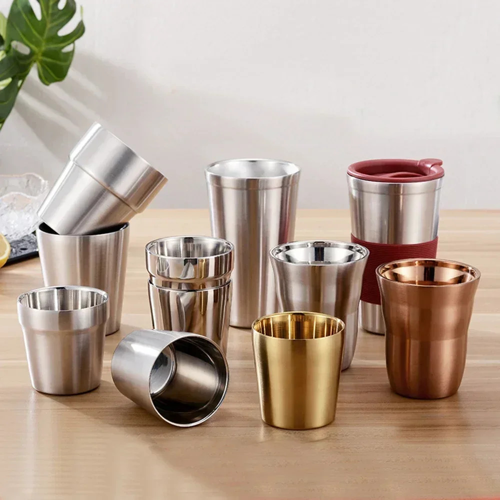 Double Wall Stainless Steel Coffee Mug 300ml Portable Cup Travel Tumbler Coffee