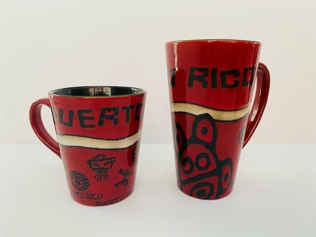Puerto Rico Ceramic Coqui Taino Coffee Mugs Cups 12oz or 16oz Fine Souvenirs