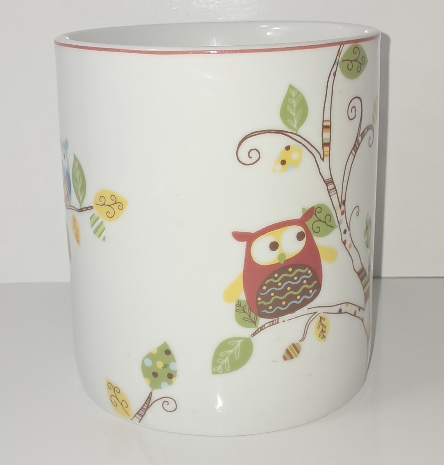 Enchanted Woods Mug Cup Jumbo Sized 22-25 Oz Owl Tree Ceramic 222 Fifth