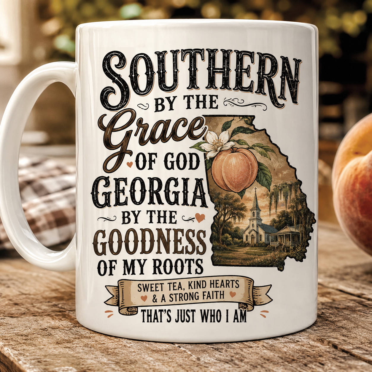 Southern by the Grace of God Georgia Coffee Mug – 11 oz or 15 oz Ceramic Mug