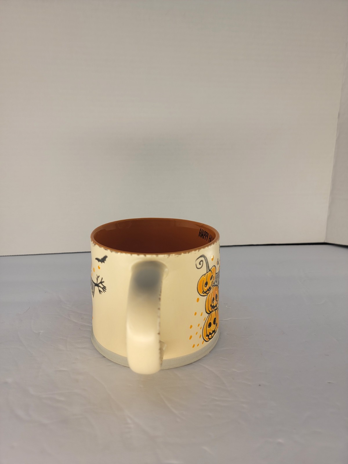 Lili + Ana Happy Halloween Scarecrow Pumpkin Ceramic Coffee Mug 2022 Orange